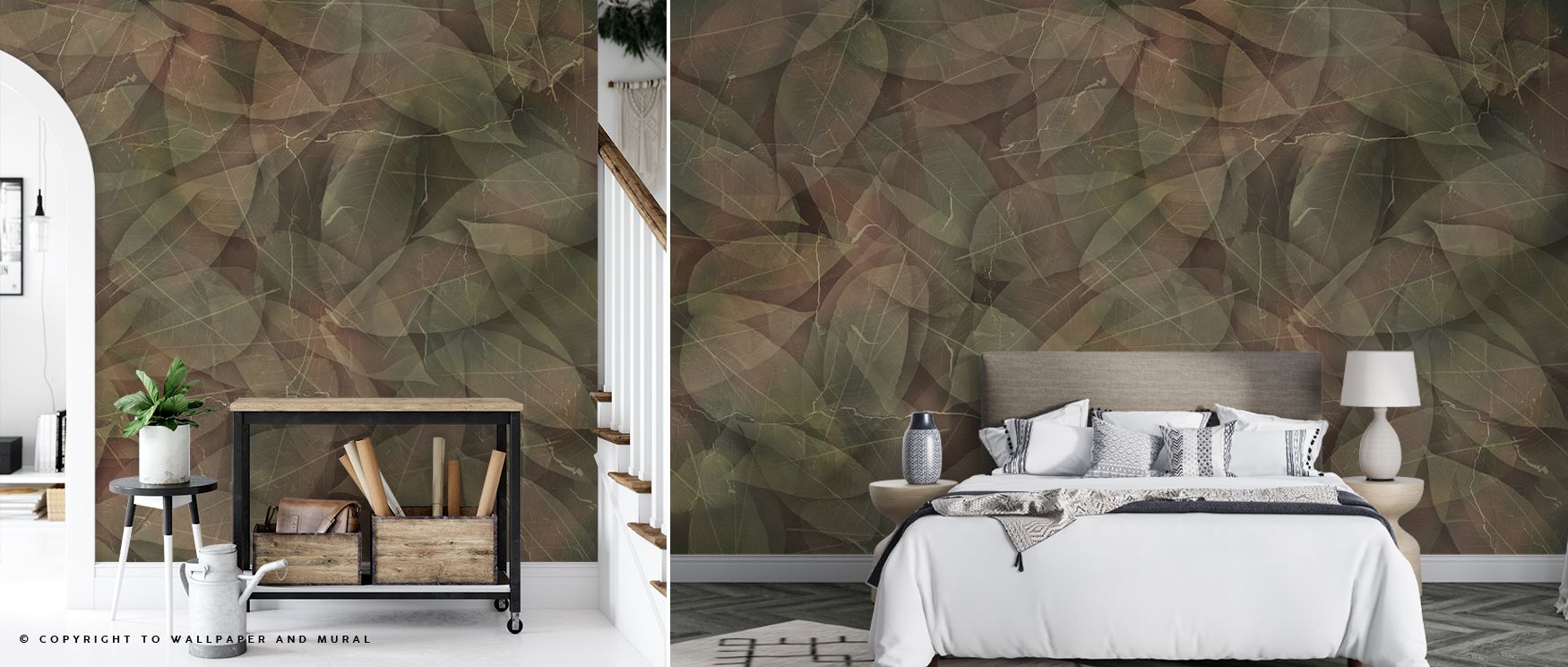 Enchanting rhythm flows within Dark Floral in Green Accent Wallpaper, balancing shadowed stillness and luminous accents. The result transforms interiors into refined compositions alive with subtle drama and tranquility. 