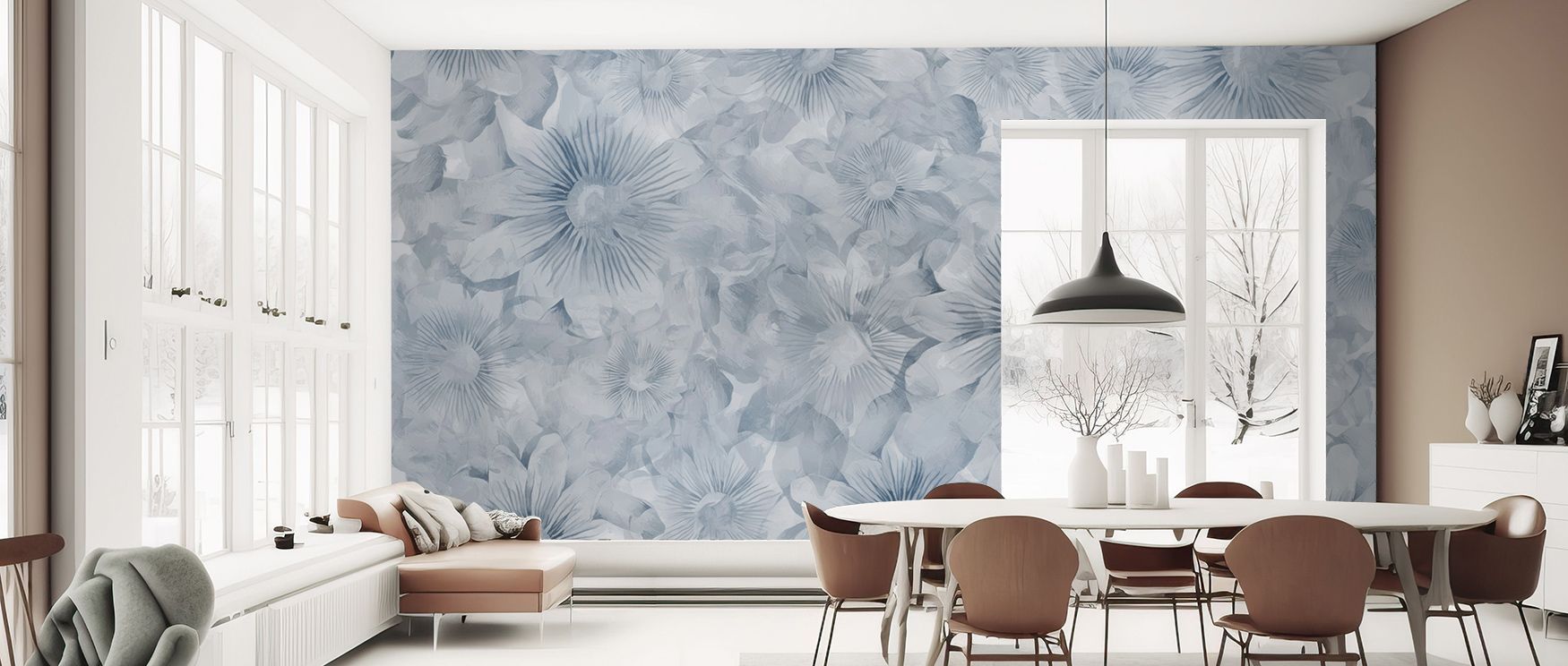 Serenity flourishes through Lilac Flower Crowd Wallpaper, connecting design, emotion, and light. Each detail evokes tranquility and renewal, inspiring interiors to bloom with refined grace and peaceful elegance.