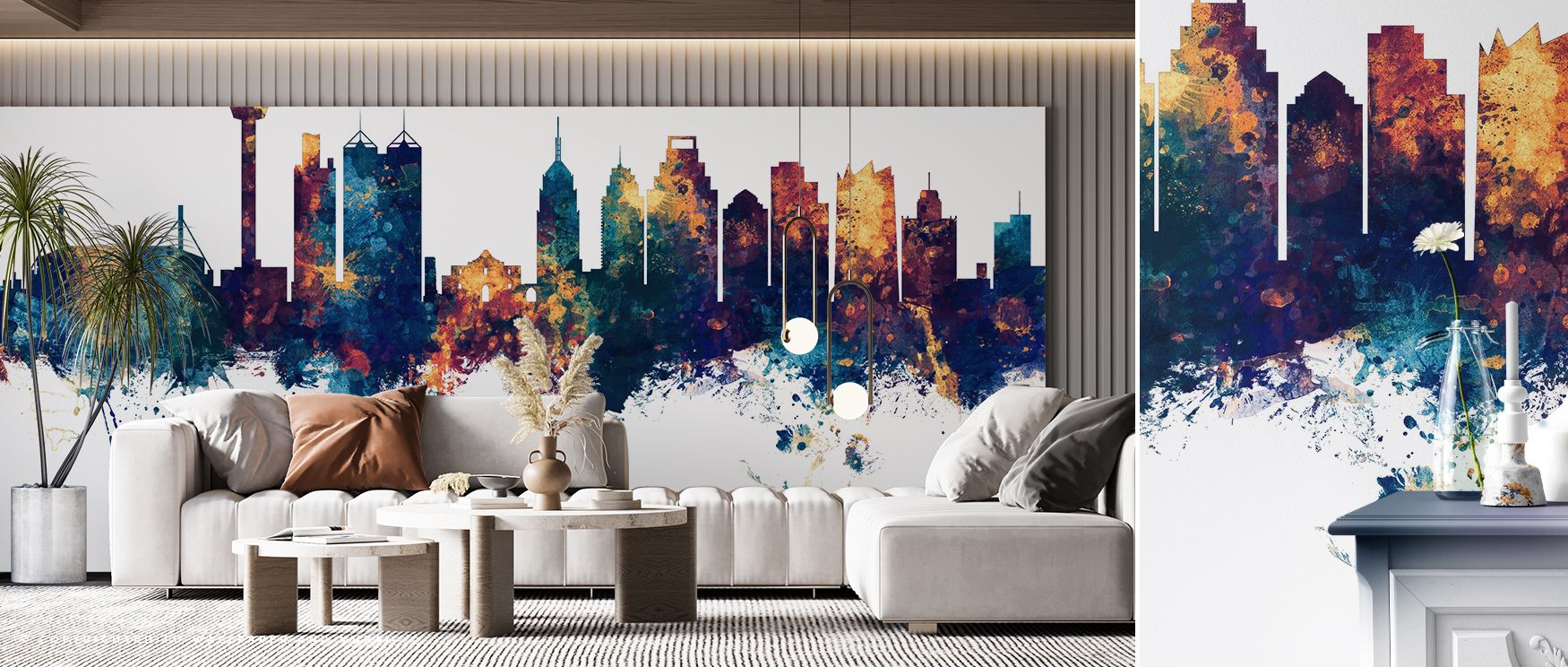 San Antonio Texas Skyline Blue & Bronze unfolds like evening falling over city towers. Every line hums with composure, reflecting harmony between tone and architecture. Its presence enriches interiors with quiet power, creating modern poise that feels bot