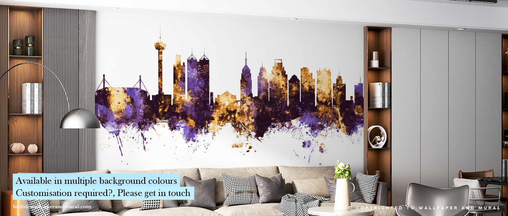 San Antonio Texas Skyline Purple & Gold captures contrast as beauty. Each architectural line carries warmth within structure, while subtle shadows add dimension. The golden highlights move through violet calm, producing a visual poem of radiance and repos