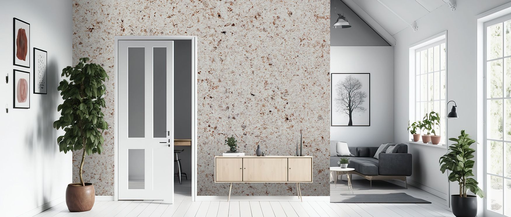 Soft tonal gradients within Sandstone wallpaper bring serenity and depth. Each nuance in texture reflects geological artistry, producing walls that feel alive with history and form. Ideal for spaces where subtle design detail and organic beauty unite in v