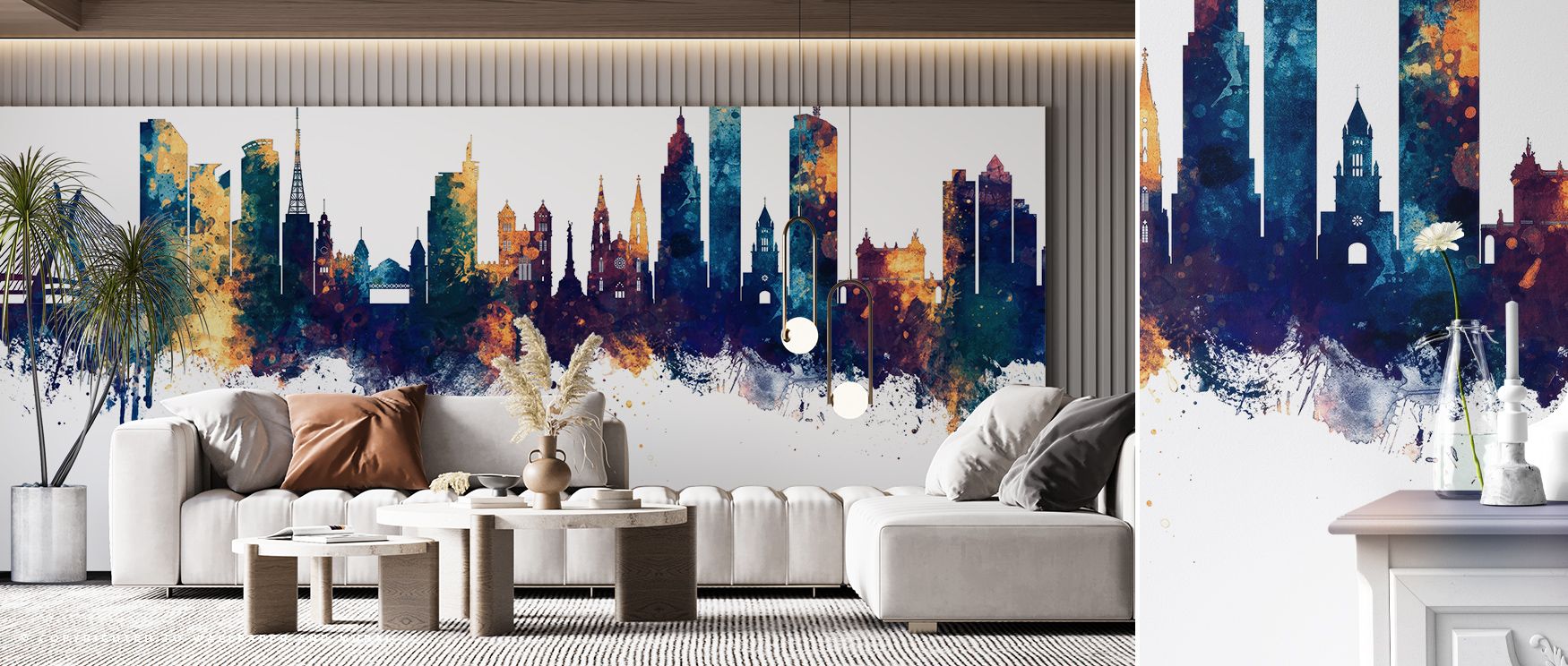 Shimmering gradients define São Paulo Brazil Skyline Blue & Bronze, capturing stillness within motion. The skyline’s reflection gleams subtly, offering spaces a sense of refined openness and delicate brilliance. Each line carries emotion, enriching contem