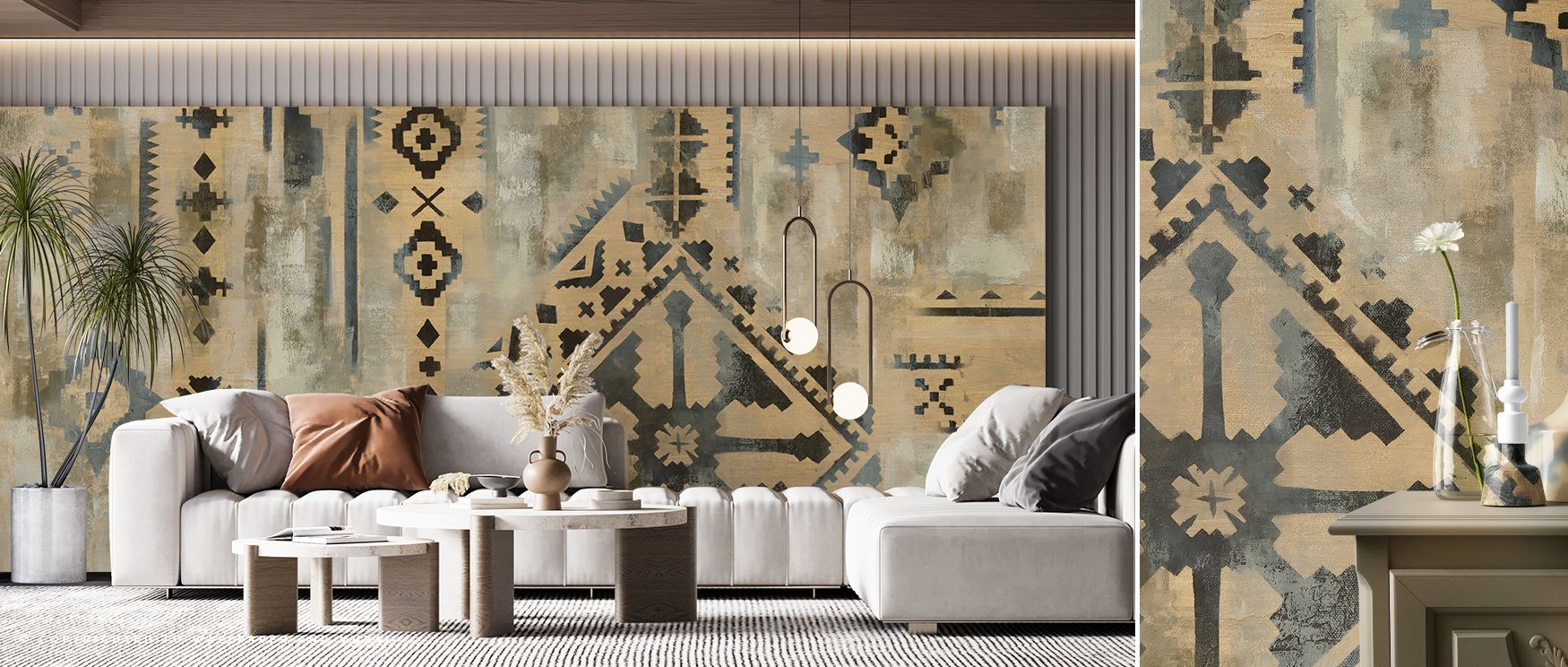 Scandinavian Mood I invites natural light to define its quiet texture. The minimalist pattern celebrates balance between tone and stillness, creating a timeless modern environment that radiates calm refinement through thoughtful simplicity and graceful de