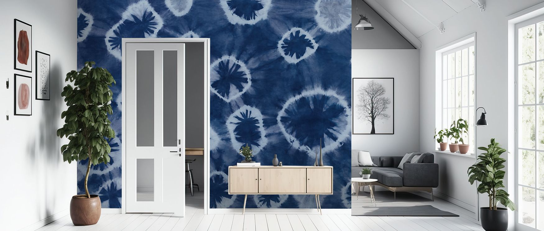 Shiboriscape Jellyfish Wallpaper breathes with the essence of oceanic grace, its luminous shapes floating effortlessly across a serene palette. This composition radiates peace, offering a sophisticated aquatic ambiance to modern interiors.