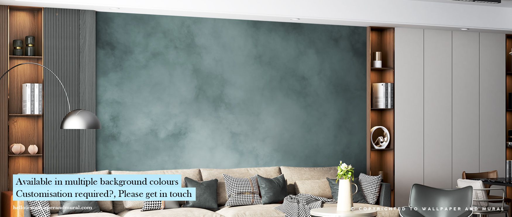 Soft Fog, Seafoam Wallpaper breathes with subtle motion, like fog drifting above ocean waves. Its quiet tones and fluid transitions create a meditative ambiance, enhancing interiors with poetic stillness and timeless refinement.