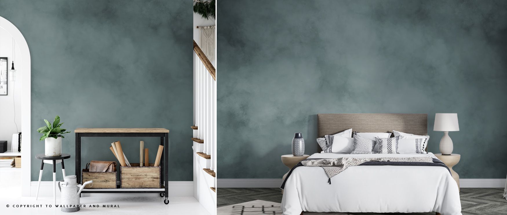 Soft Fog, Seafoam Wallpaper captures the purity of morning calm through layered tones of mist and water. The soft interplay of light and shadow evokes atmosphere, surrounding interiors with soothing depth and contemporary grace.