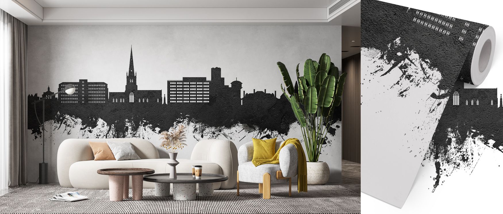 Through its minimalist design, Solihull England Skyline Black & White Wallpaper unites artistry and identity. The skyline glows in quiet brilliance, transforming walls into panoramic homages to structure, culture, and metropolitan grace.