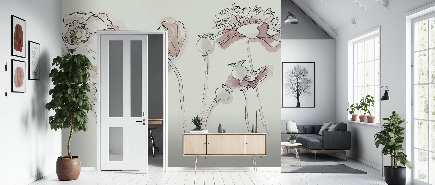 Calm sophistication defines the Somniferums Neutral Wallpaper, where delicate floral forms emerge through gentle gradients. Each motif glows faintly, offering warmth and grace ideal for spaces seeking refined balance. Its tranquil palette inspires stillne