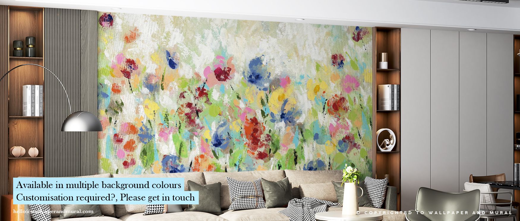 Springtime Meadow Flowers Wallpaper infuses spaces with peaceful vibrancy as floral motifs bloom across gentle meadow backdrops. Detailed brushstrokes reveal texture and dimension, capturing essence of sunlight and open air. Perfect for living rooms. Wall