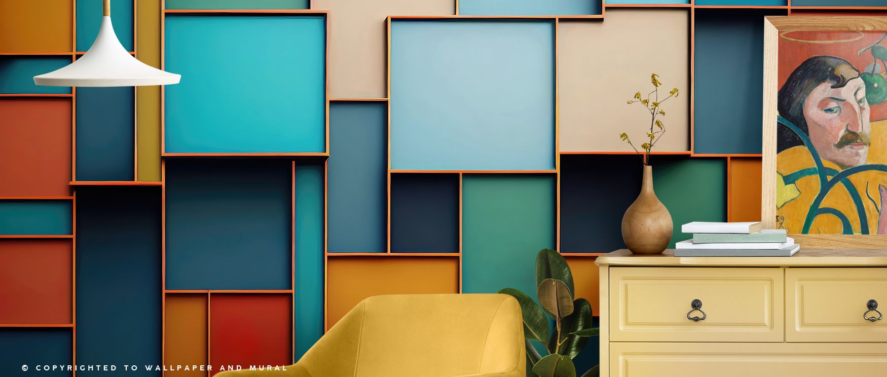 Visual equilibrium permeates Stack Wallpaper. Angular motifs and layered structures combine precision with grace, creating spatial harmony. Perfect for living rooms. Softly modulated tones reflect light dynamically, shaping serene, contemporary interiors.