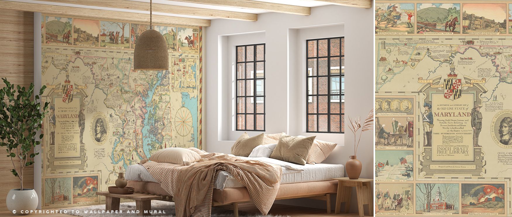 Artistic depth flourishes in State of Maryland Wallpaper as textured layers and balanced tones highlight graceful contours of place. Light shifts gently across surfaces, revealing detail and softness. Perfect for living rooms. Patterns echo movement of wa