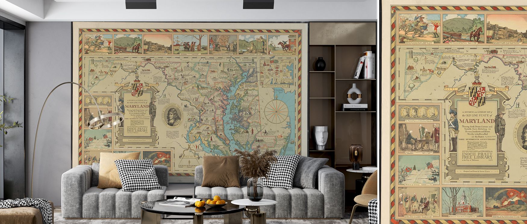 State of Maryland Wallpaper embodies subtle artistry and civic beauty. Land forms and gentle textures compose rhythmic visual serenity. Perfect for living rooms. Balanced contrast and smooth tonal flow turn walls into sophisticated symbols of pride.