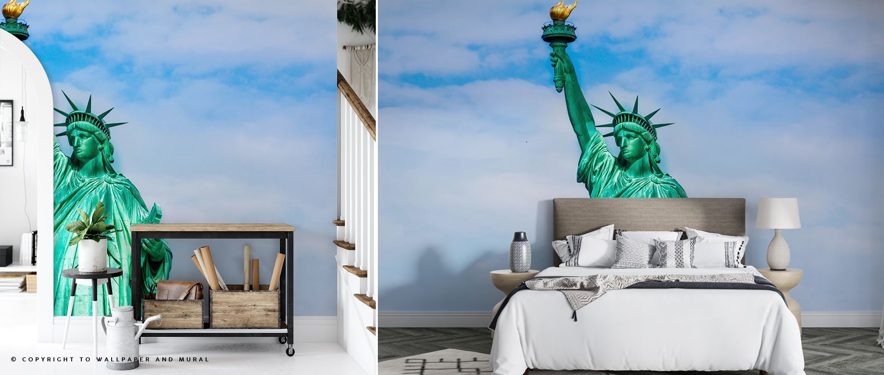 Monumental beauty unfolds in Statue of Liberty I Wallpaper, blending classic artistry and serenity. Each stroke of tone captures presence and emotion, infusing rooms with inspiration and quiet power through refined composition. 