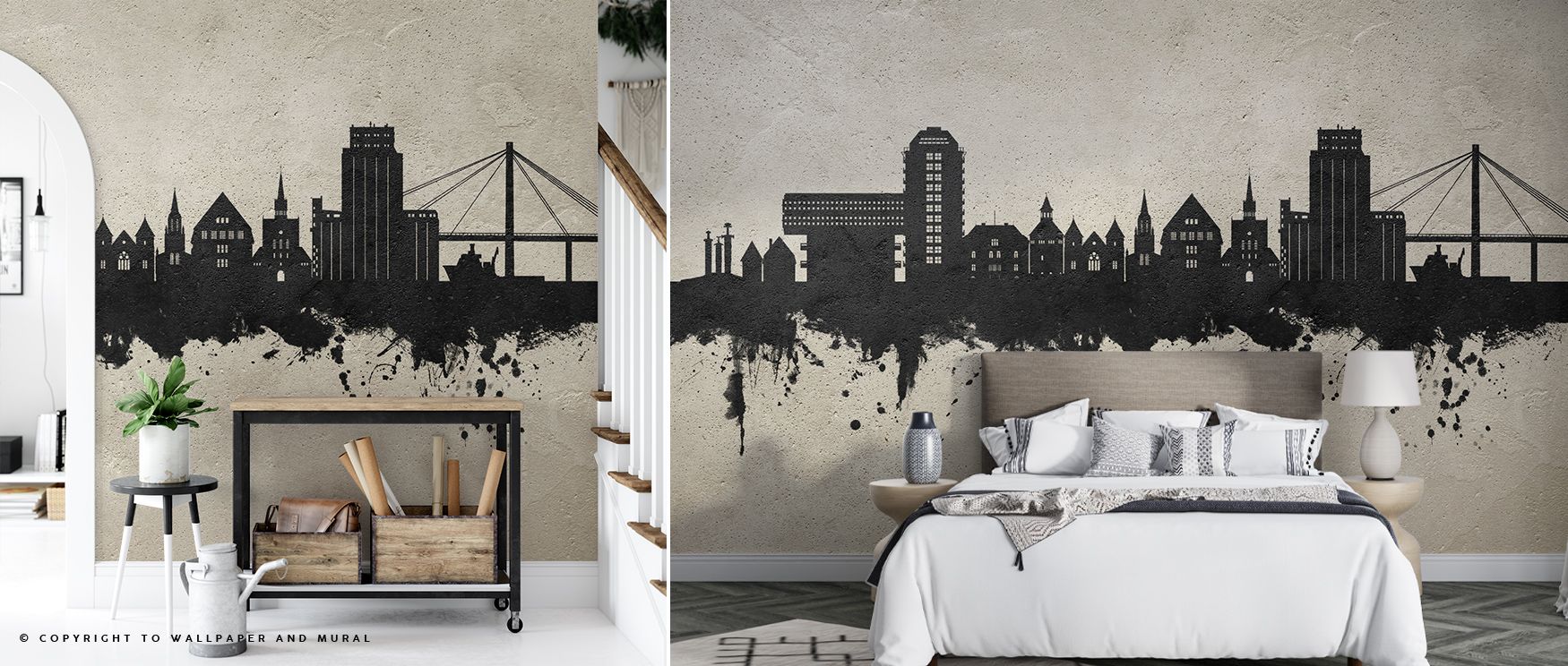 Layers of quiet motion unfold through Stavanger Norway Skyline Concrete Wallpaper, revealing architectural lines with subtle elegance. The composition creates tranquil visual energy, offering refined texture and urban serenity within modern interiors. 