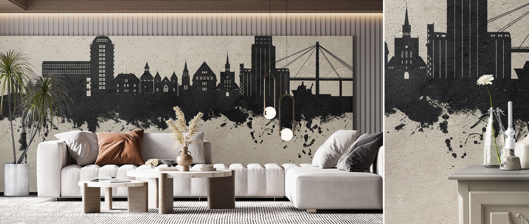 Delicate gradation and shadow enrich Stavanger Norway Skyline Concrete Wallpaper, transforming the skyline into abstract poetry. Its smooth textures and balanced tones bring quiet artistry to interior environments. 