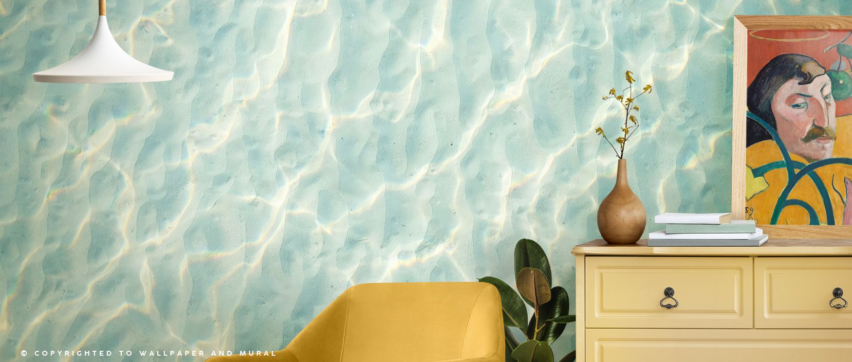 Natural stillness defines Still Ocean Wallpaper, embodying the beauty of infinite seas. Its tranquil hues create elegant spatial openness, reflecting meditative artistry through every shade of blue.
