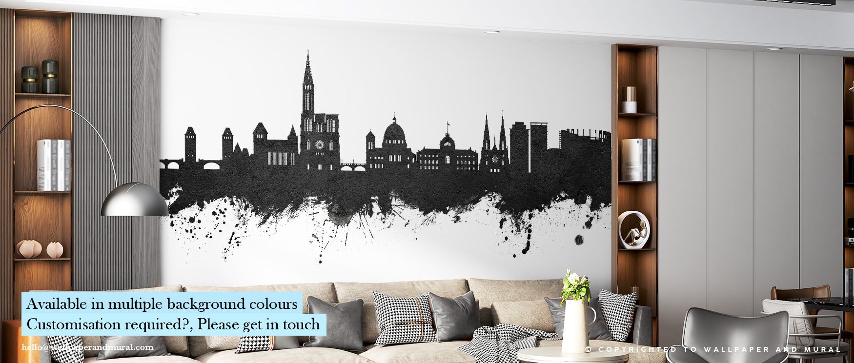 Soft contrasts illuminate Strasbourg France Skyline Black & White Wallpaper, emphasizing detail and structure through minimalism. Its aesthetic purity evokes stillness and order, perfect for interiors that celebrate architectural precision. 