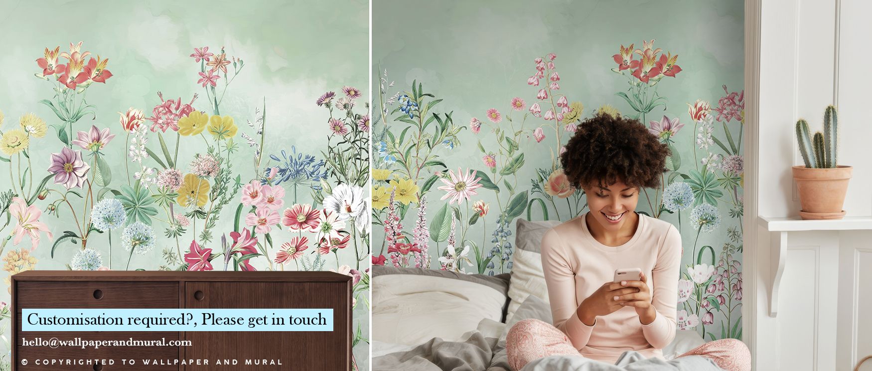In the Summer Meadow in Bright Green Wallpaper, nature’s softness is captured in fine detail. Its rhythmic brushwork and glowing hues evoke the tenderness of sunlit grasslands, enriching living spaces with enduring calm and brightness. 