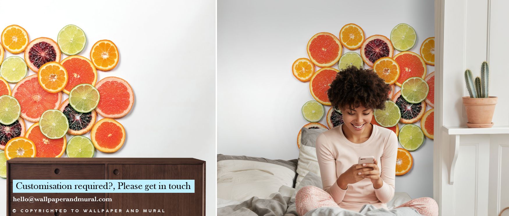 Hues of amber, lime, and orange blend through Sunny Citrus III Wallpaper, creating dynamic texture. Its painterly charm and organic curves add movement, transforming walls into lively canvases of citrus delight. 
