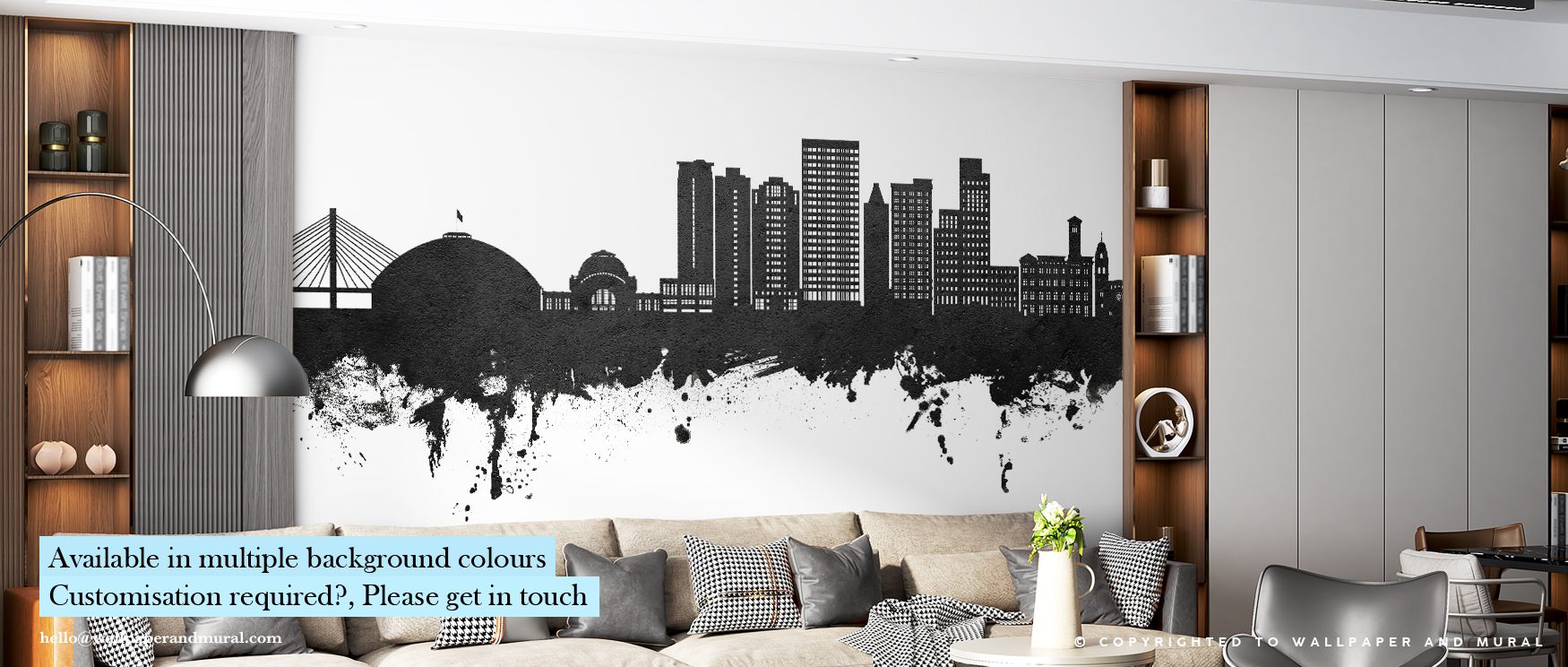 Architectural silhouettes rise with strength across Tacoma Washington Skyline Black & White Wallpaper, forming a cityscape of order and style. The interplay of black and white tones emphasizes proportion, balance, and metropolitan grace for interiors that