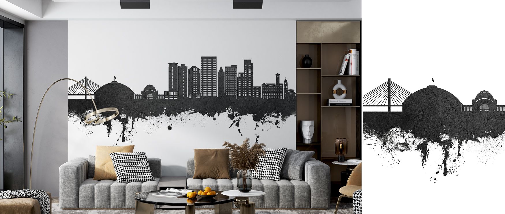 Bold yet restrained, Tacoma Washington Skyline Black & White Wallpaper presents a city skyline in perfect balance, offering timeless urban artistry and refined compositional harmony.