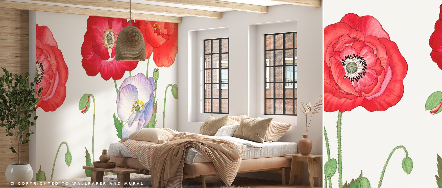 Tanigami Poppy unfolds like a garden in soft breeze—petals curling, colors merging, and textures blooming with quiet rhythm. The design exudes gentle sophistication, enriching interiors with timeless grace and a natural dialogue between vibrancy and still