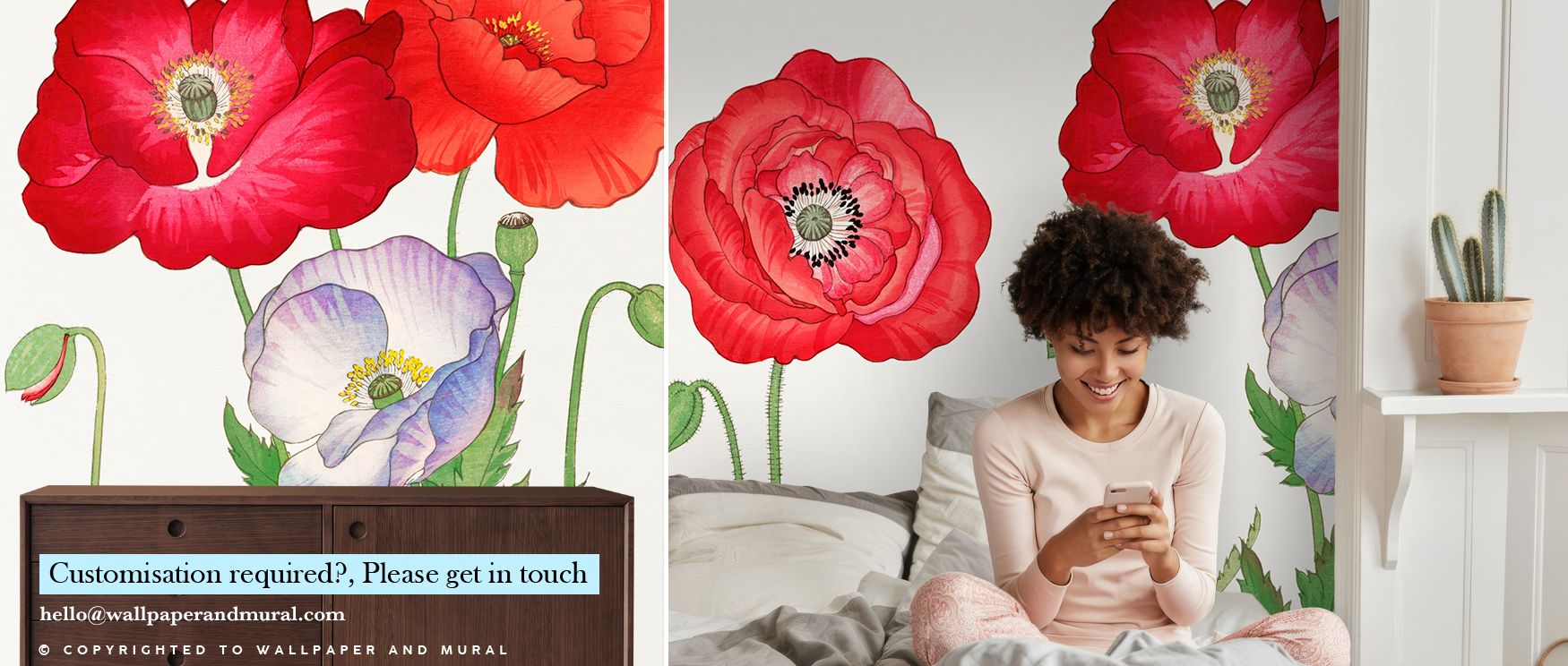 The expressive pattern of Tanigami Poppy captures sunlight through layered pigment, echoing nature’s fleeting moments. With gentle red undertones and warm shadows, it enhances interiors with painterly character, creating rooms filled with poetic rhythm an