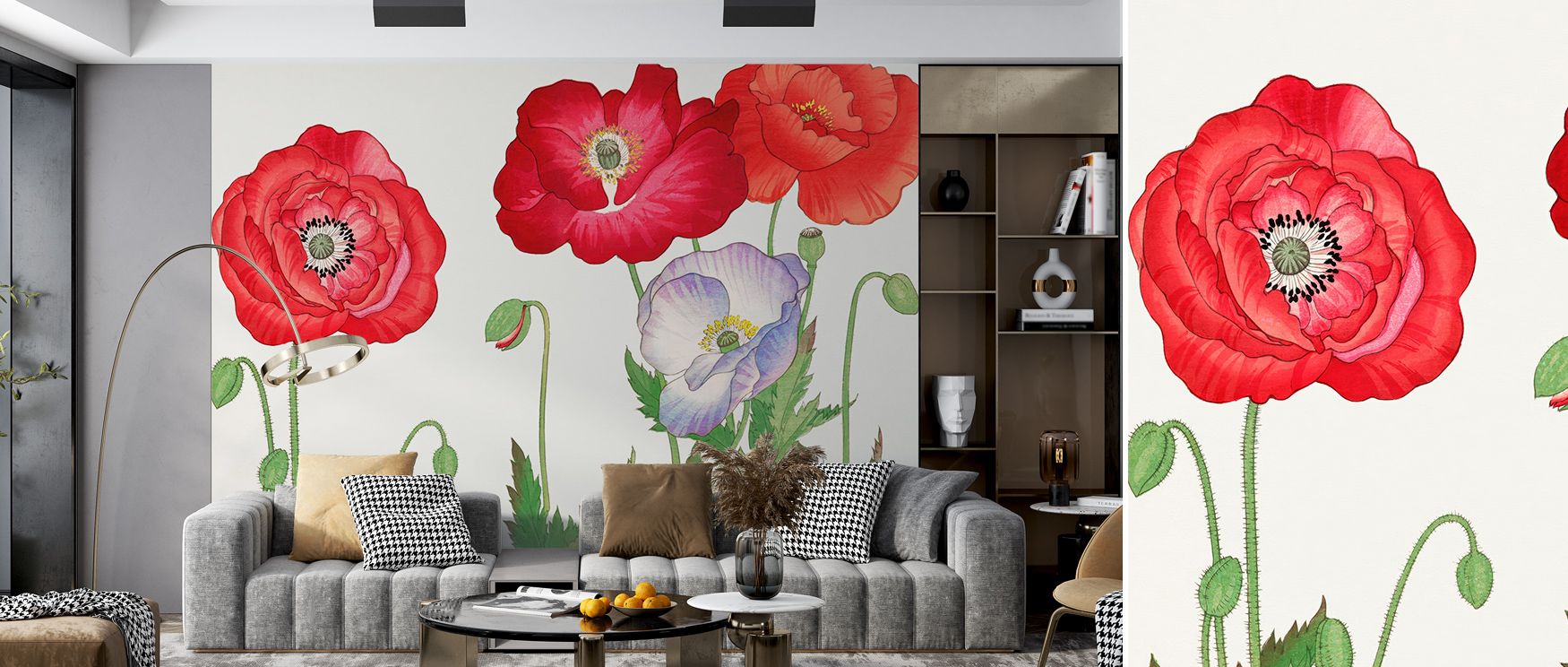 In Tanigami Poppy, floral contours and nuanced tones evoke poetic harmony. The design’s balance of shadow and light conjures the spirit of still gardens, surrounding interiors with the elegance of timeless art and whispered warmth.