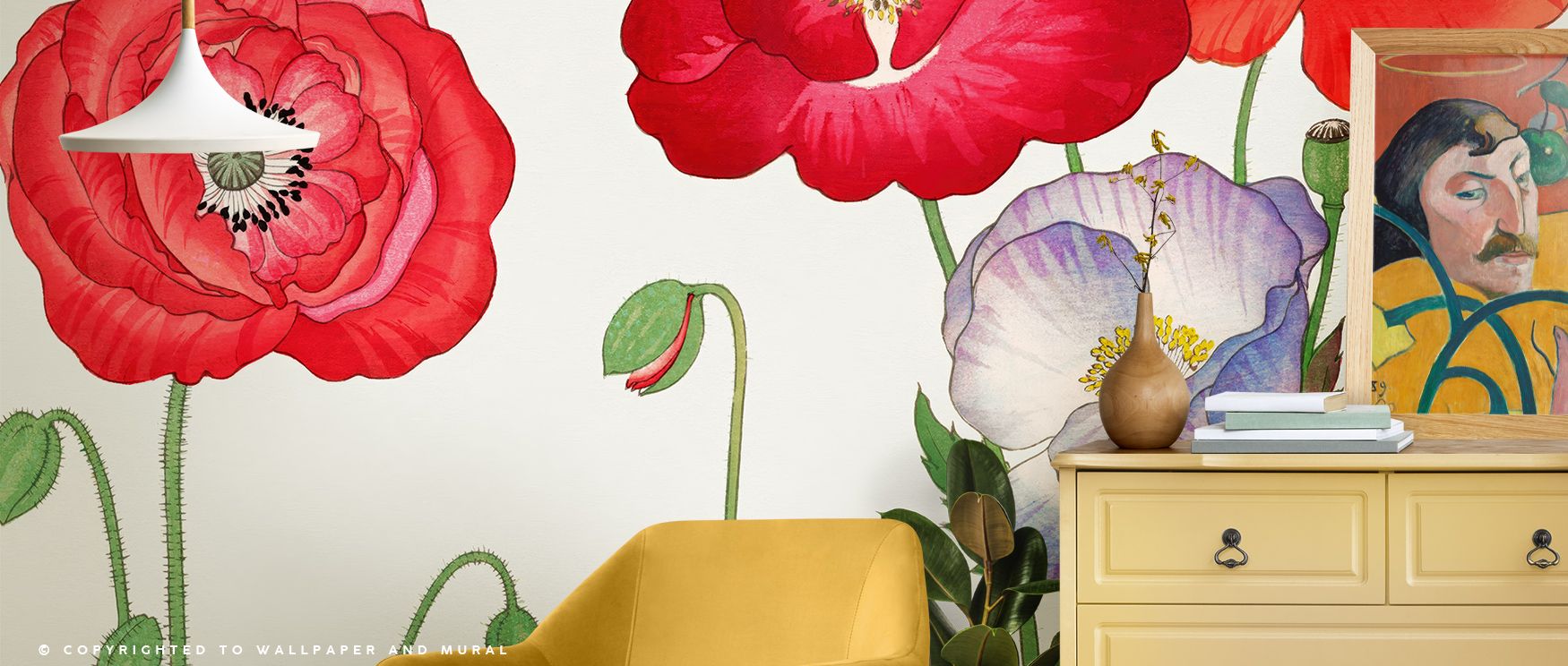 Across Tanigami Poppy, balanced rhythm defines its bloomscape. Each tone of coral and rose blends with care, building a visual serenity that expands softly through interiors, transforming them into havens of color, emotion, and gentle peace. 