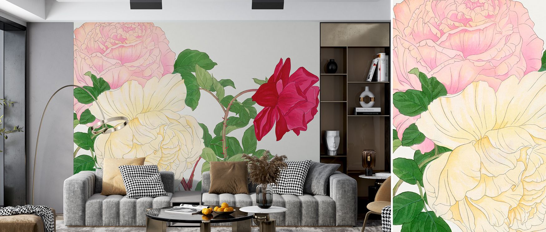 Tanigami Rose Trio’s artistry reflects an enduring dialogue between nature and design. Its gentle hues and measured rhythm invite interiors into stillness, creating tranquil compositions of beauty that breathe intimacy, light, and graceful permanence.