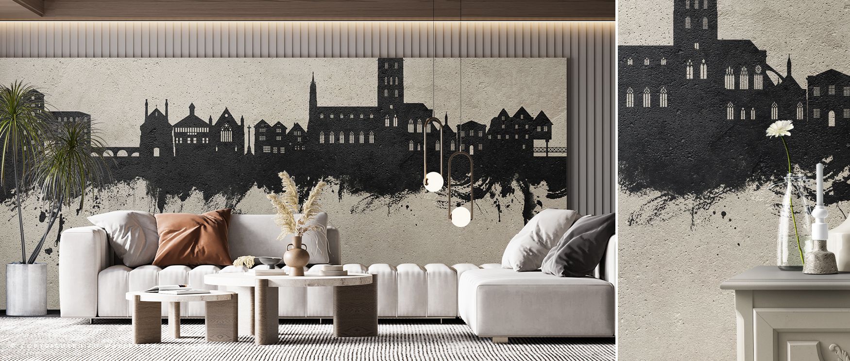 Tewkesbury England Skyline Concrete unfolds with visual clarity, merging architecture and stillness. Shades of gray form an elegant rhythm of shape and light, transforming interiors into balanced spaces of contemplative calm and metropolitan sophisticatio
