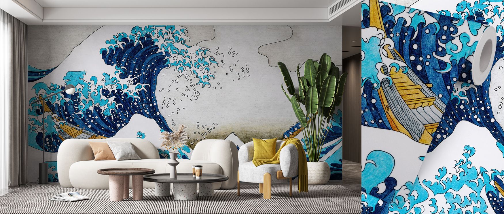 The Great Wave of Kanagawa captures the soul of movement within still art. Subtle color transitions and refined brushwork envelop interiors in serene beauty, making walls feel alive with tranquil strength and contemplative fluidity. 