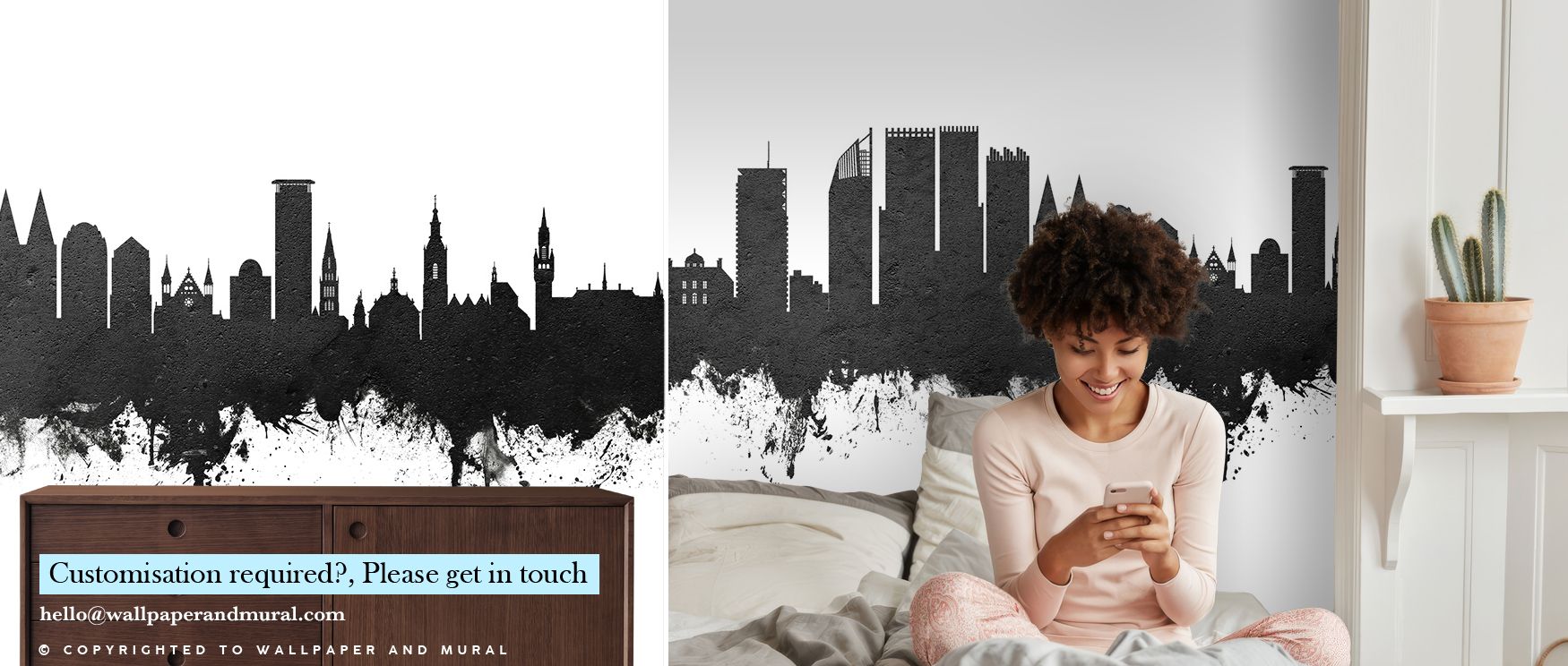 The Hauge Netherlands Skyline Black & White expresses geometry as art. Subtle depth and clarity define its surface, lending interiors quiet grandeur and compositional purity rooted in architectural artistry and aesthetic contemplation. 