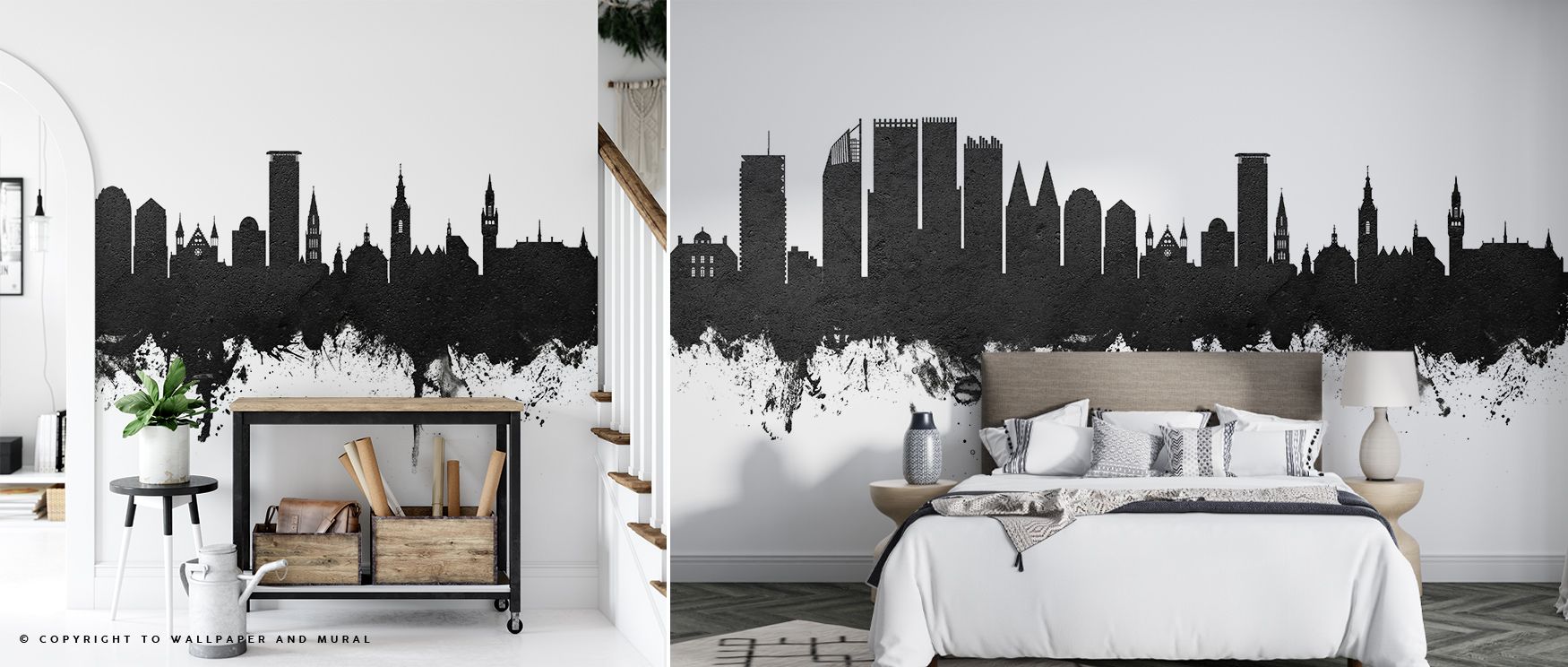 Deep contrast flows across The Hauge Netherlands Skyline Black & White. Each silhouette radiates calm intensity and visual balance, turning interiors into scenes of refined order illuminated by soft, diffused light and urban poise. 