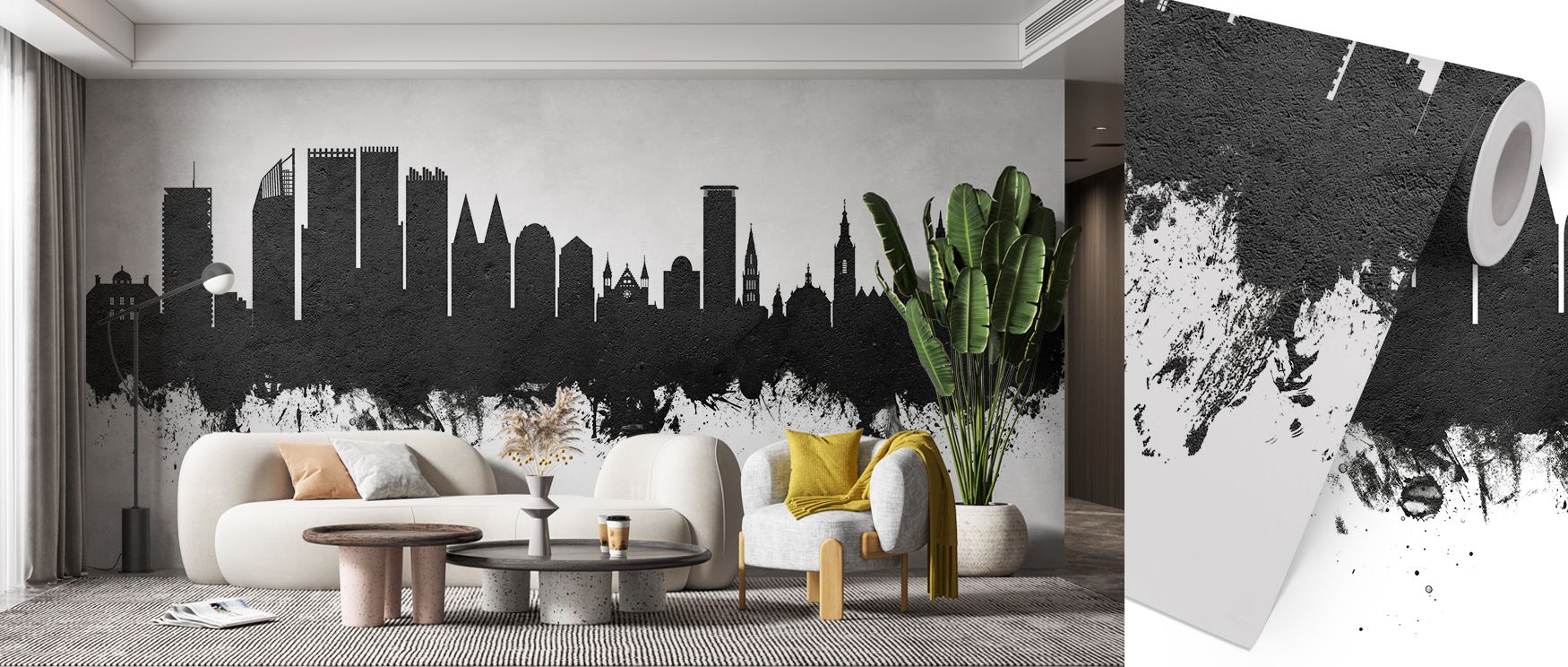 In The Hauge Netherlands Skyline Black & White, balance emerges through contrast. The interplay of grayscale tones captures architecture’s poetic restraint, enhancing interiors with serenity and quiet sophistication grounded in structure and light. 