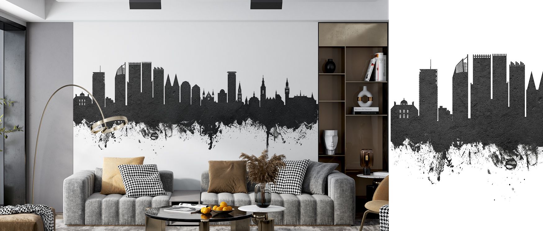 The Hauge Netherlands Skyline Black & White transforms city architecture into minimalist poetry. Its grayscale palette inspires reflective interiors filled with peace, clarity, and aesthetic equilibrium suited for refined living spaces.