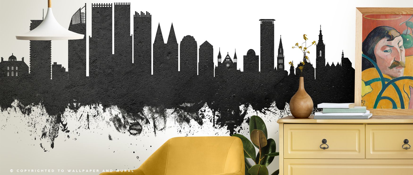 Across The Hauge Netherlands Skyline Black & White, form meets emotion in subdued brilliance. Each building’s edge tells of proportion and artistry, bringing interiors balance and measured elegance with calm urban identity. 