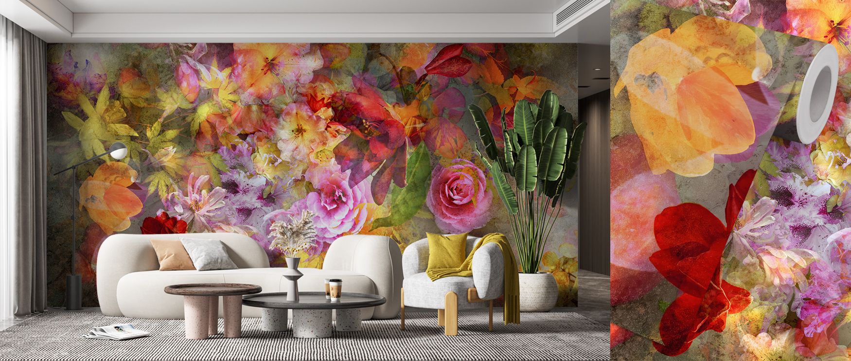 The Painted Veil transforms minimal color into maximal feeling. Its brush-like motion infuses interiors with light rhythm, forming graceful balance that nurtures calmness and poetic thought within timelessly elegant spaces. 