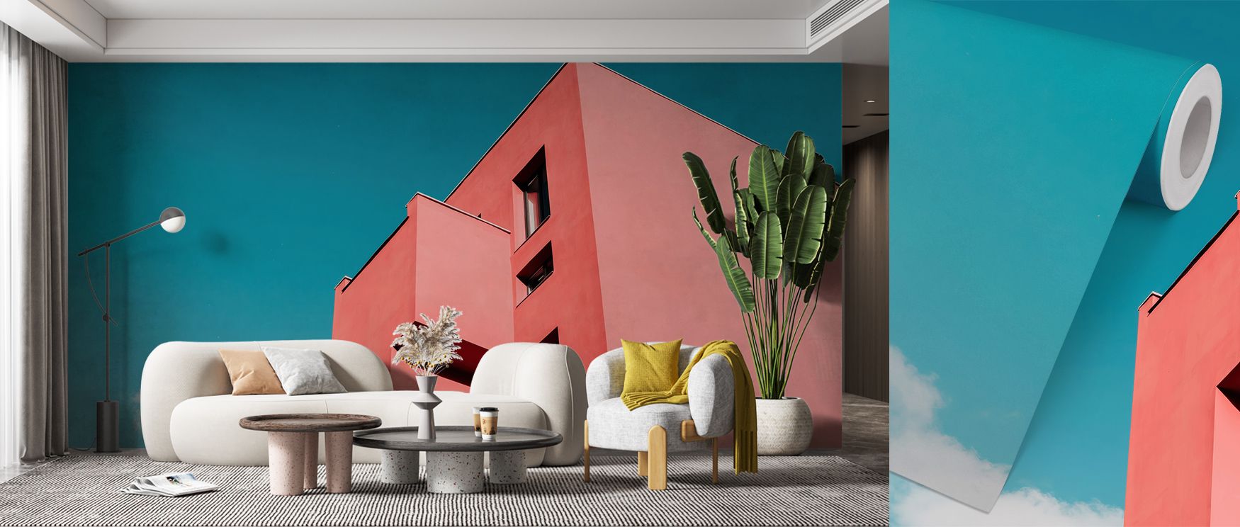 The Pink House infuses interiors with a sense of cozy happiness. Its pastel palette breathes life into modern spaces, combining soft texture and vivid imagination to create radiant comfort and visual joy within warm, family-inspired rooms. 