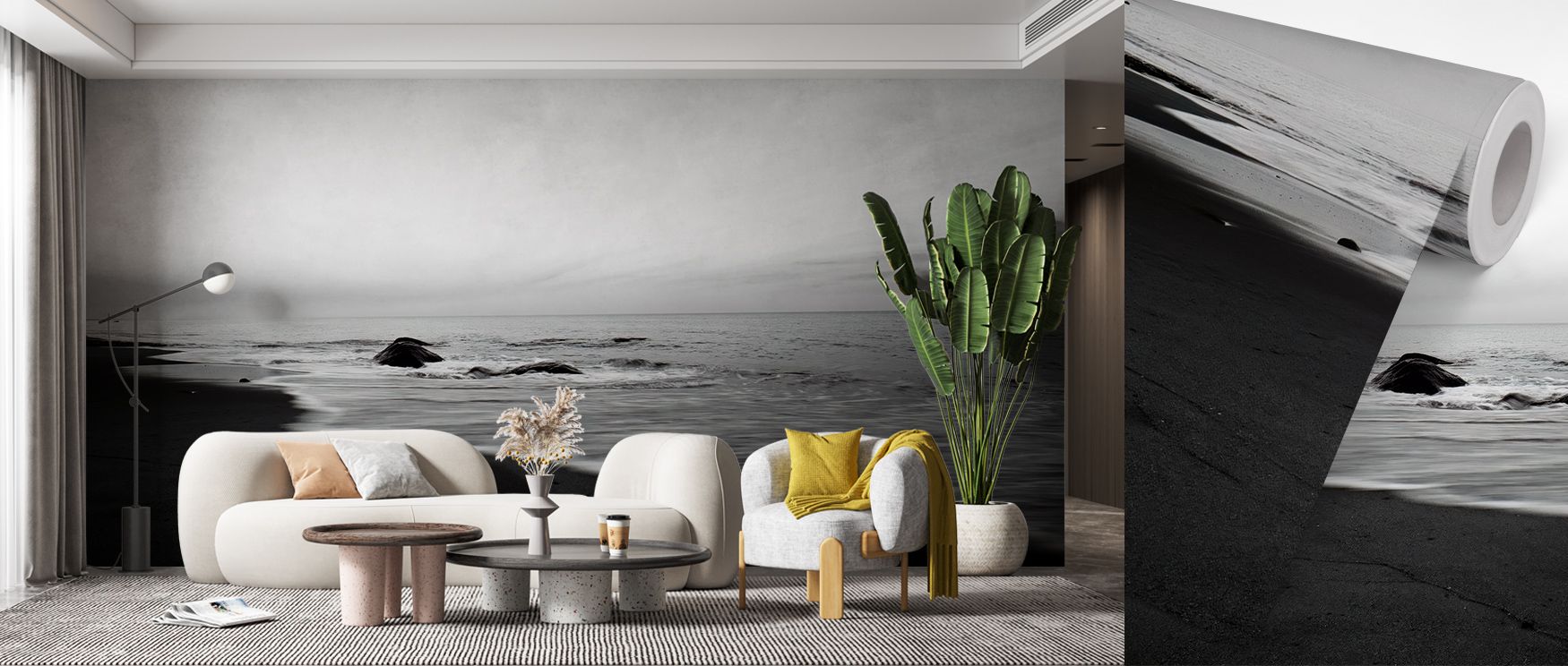 Minimal yet rich, Tranquil Sands Wallpaper celebrates natural beauty through tone and flow. The soothing gradients blend contemporary refinement with organic inspiration, evoking balance, clarity, and endless calm in modern decor. 