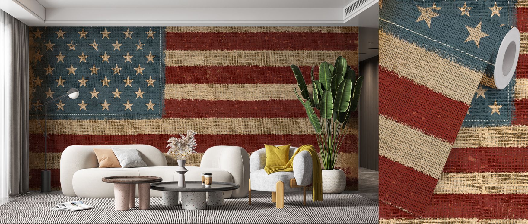 Expressive and luminous, USA Strong Wallpaper balances structure and emotion in a unified aesthetic. The repetition of pattern builds visual harmony, while the color transitions echo continuity and strength. Its radiant simplicity inspires creativity and 