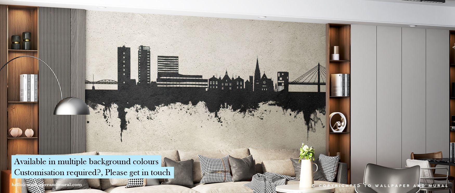 With an air of quiet confidence, Umeå Skyline Concrete Wallpaper turns structure into serenity. Each line stretches with balance and intent. Soft gradients of concrete gray and pale silver merge into smooth continuity. Its minimal charm radiates calm, mak