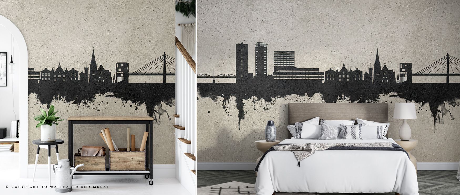 Industrial artistry meets minimal luxury in Umeå Skyline Concrete Wallpaper, a study in proportion and balance. The skyline’s repetition builds depth and form, enhanced by nuanced tonal variation. This composition invites reflection, embodying calm streng