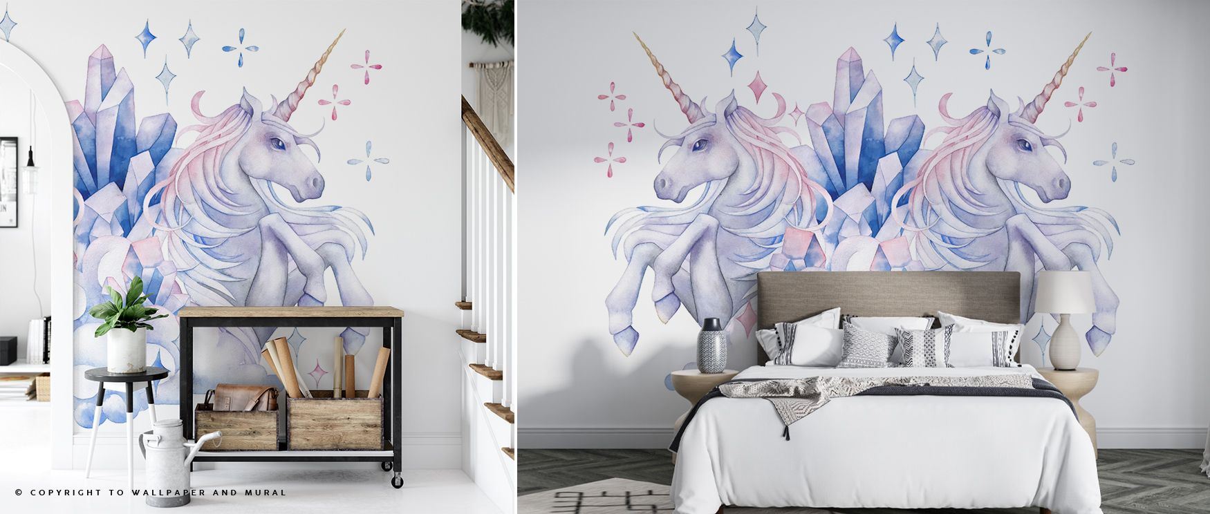 Infused with gentle luminosity, Unicorn Power Wallpaper captures the poetic dance of mythical creatures. The hues shift delicately between warmth and calm, enveloping spaces in charm and innocence that blend modern minimalism with a whimsical aura.