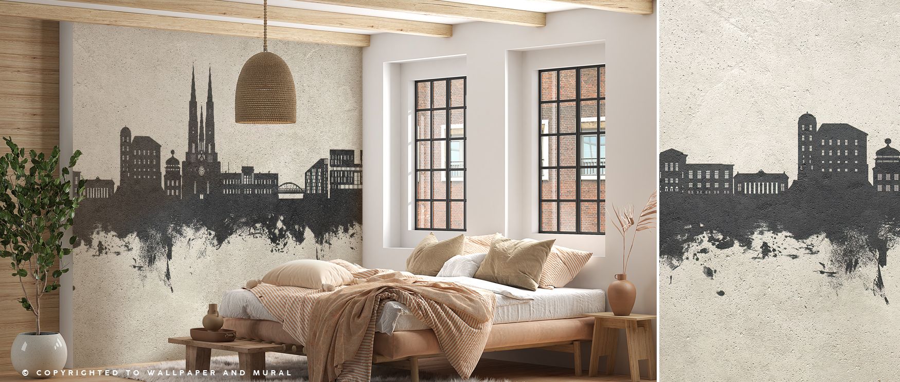 Urban refinement echoes through Uppsala Skyline Concrete Wallpaper, where every contour reveals intentional artistry. The composition’s gentle interplay of form and texture enhances modern lounges or creative studios, crafting an elegant aesthetic rooted 