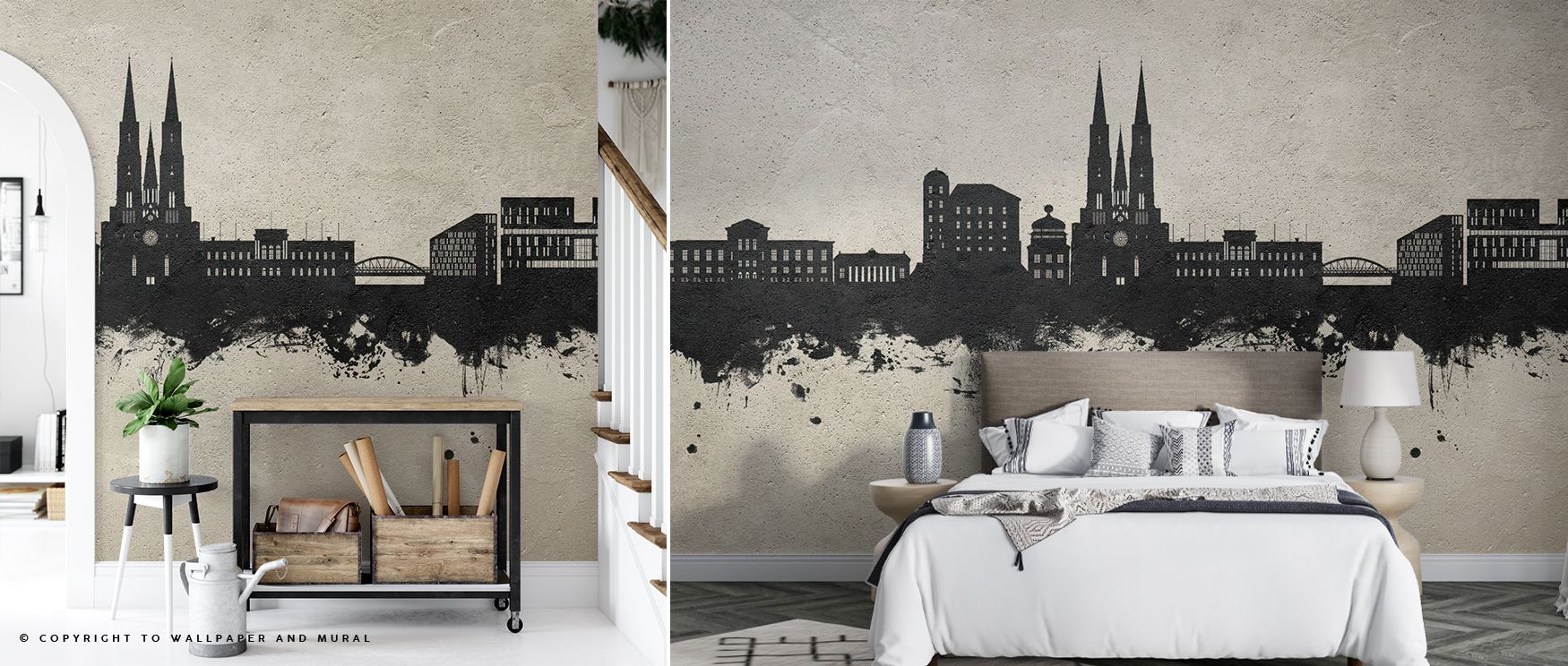 Each stroke within Uppsala Skyline Concrete Wallpaper conveys harmony between structure and atmosphere. The design’s quiet confidence transforms living or office spaces into serene reflections of urban artistry, balancing linear grace with meditative simp