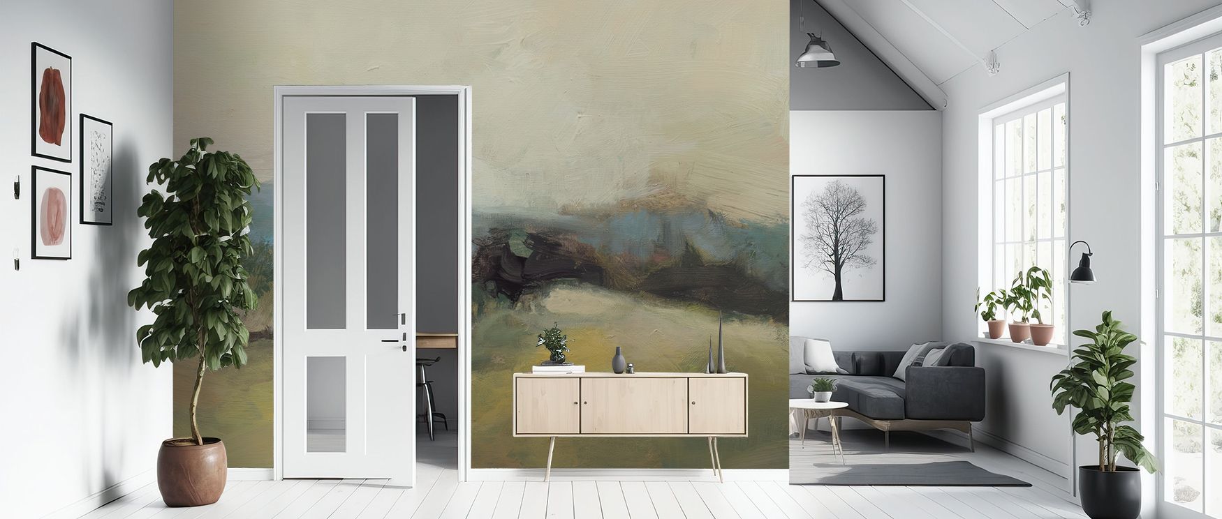 Balanced between art and nature, Valley View Wallpaper captures delicate emotion within vast scenery. Its calm palette and fluid lines transform living areas into visual retreats suffused with gentle energy and poetic presence. 