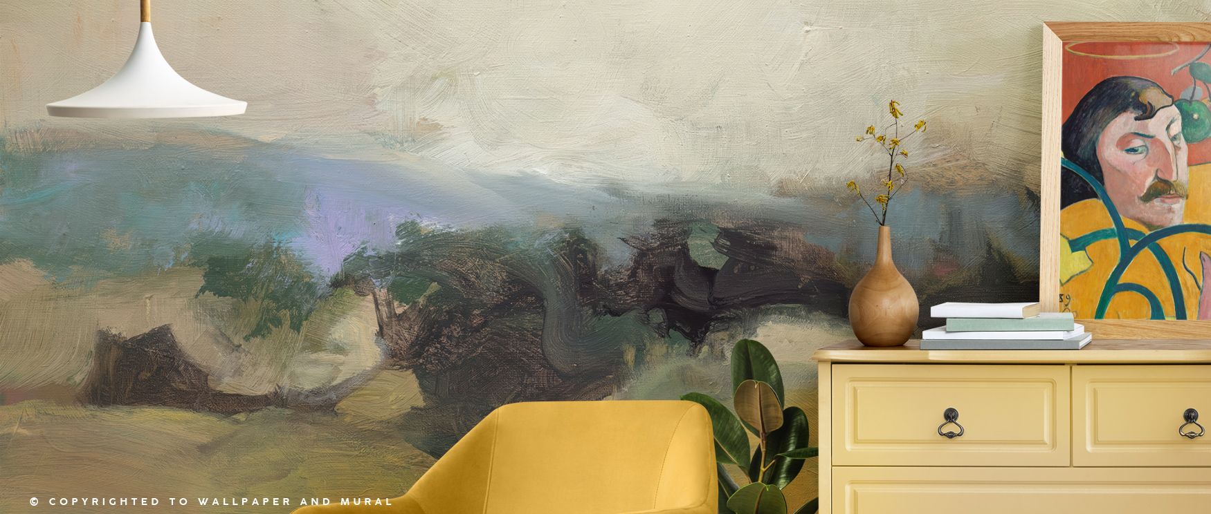 Graceful horizons and luminous color layers in Valley View Wallpaper enrich contemporary interiors with subtle sophistication. Its painterly texture and quiet tonality create soft visual depth ideal for serene, nature-inspired environments.