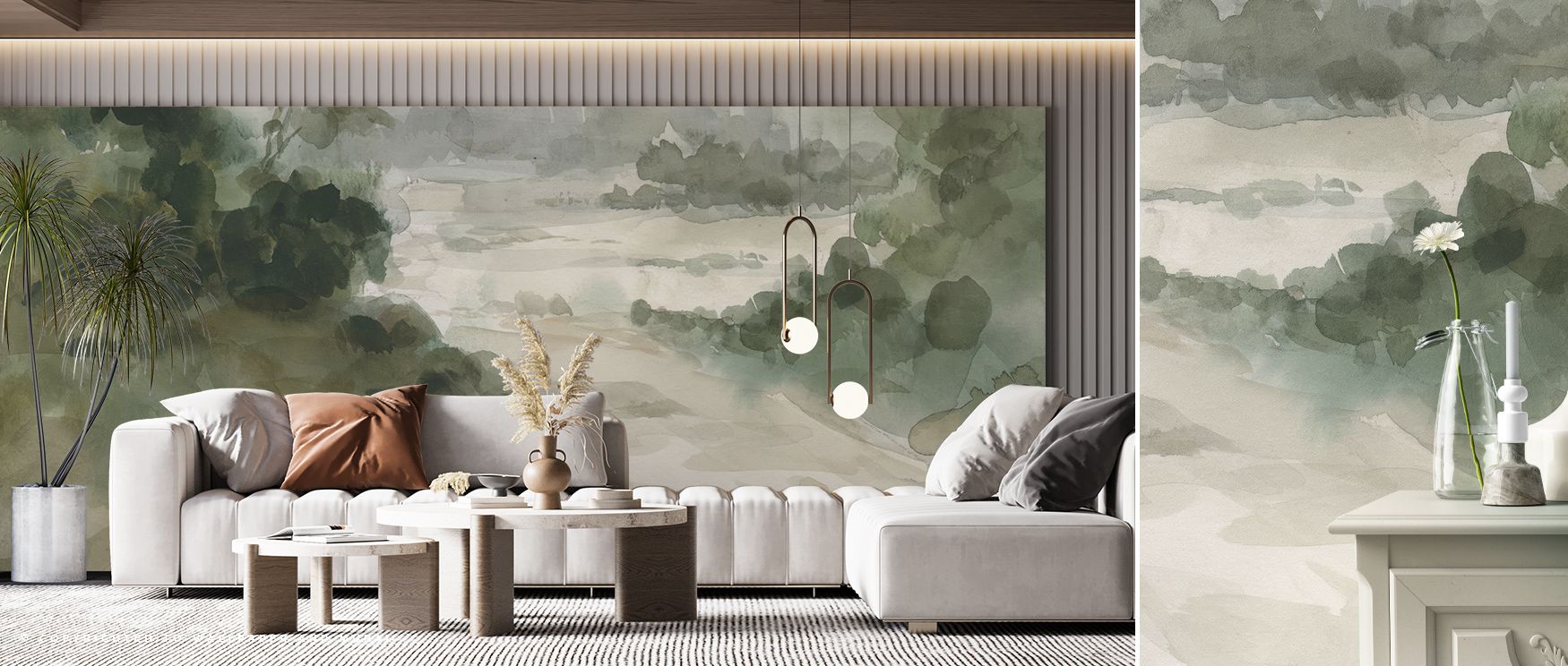 Every stroke in Verdant Wallpaper radiates vitality. Its soft greens and layered tones evoke living texture, shaping spaces into tranquil retreats infused with emotion and artistic balance inspired by natural purity. 