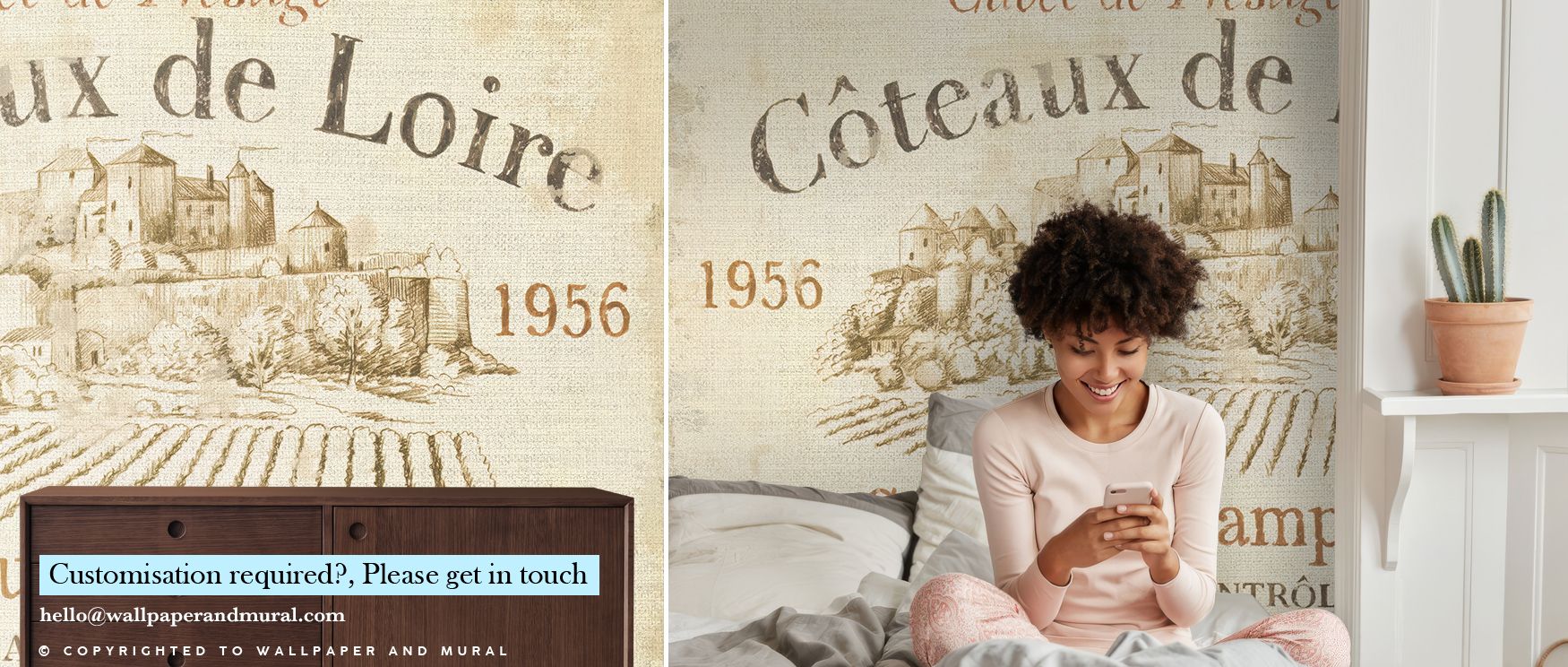 Evoking gentle warmth, Vin Loire Wallpaper reflects the harmony of cultivated land and open air. Its composition enriches walls with soft transitions of color, ideal for interiors that seek grace through organic artistry. 